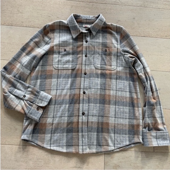 Faherty Legend Sweater Shirt Plaid Size M - Picture 3 of 9